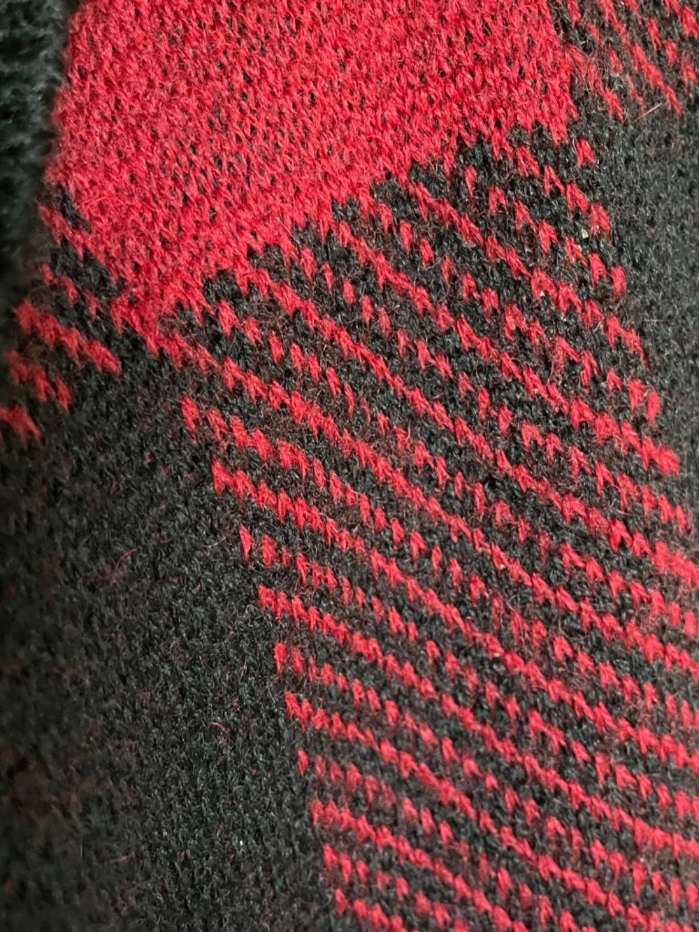 Katie Todd 100% Wool Buffalo Plaid Open Front Sweater Vest Medium Red Black Cozy - Picture 5 of 8